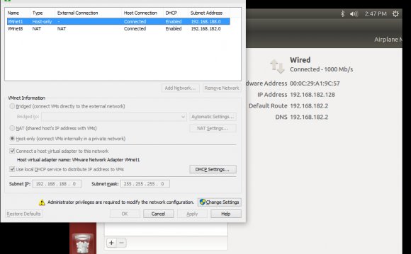 VMware Workstation VMs shows