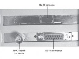 All three Ethernet connectors.