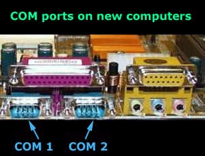 COM ports of a new computer