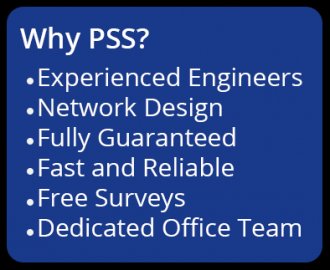 Experienced engineers, network design, fully guaranteed, fast and reliable, free surveys, dedicated office team