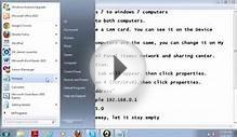 How to network two computers using cross cable