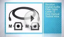 Recoton Digital Audio Fiber Optic Cable 12 Foot Optical